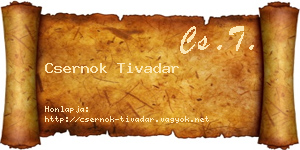 Csernok Tivadar névjegykártya