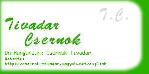 tivadar csernok business card